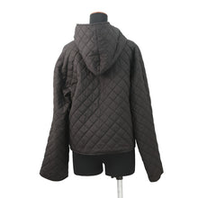 将图像加载到图库查看器中,HERMES Quilted Short Jacket Size 38 Black Polyester100%
