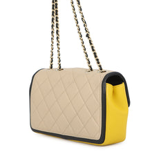 将图像加载到图库查看器中,CHANEL Matelasse CC Logo Cruise Line Chain Shoulder Bag Beige/White/YellowA92207 Lambskin Size 22