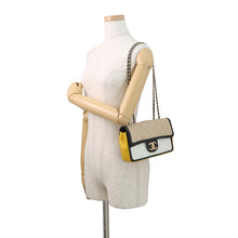 将图像加载到图库查看器中,CHANEL Matelasse CC Logo Cruise Line Chain Shoulder Bag Beige/White/YellowA92207 Lambskin Size 22