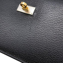 Load image into Gallery viewer, HERMES kelly pocket long Black Chevre Shamqila