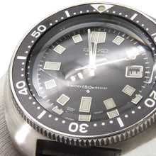 将图像加载到图库查看器中,SEIKO SEIKO 150m Diver 2nd generation (late model) W44mm Stainless Steel Leather Black Dial6105-8110