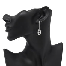 将图像加载到图库查看器中,HERMES Chaine d'Ancre Farandole Earrings Size MM Silver SV925