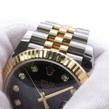 将图像加载到图库查看器中,ROLEX Datejust 41 W41mm Stainless Steel K18YG Black Dial126333G