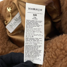 Load image into Gallery viewer, MAX MARA New Ababo Teddy Bear Cape Size SM Camel4736145206001 Camel88% Silk12%