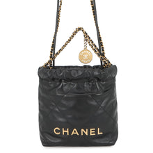 Load image into Gallery viewer, CHANEL CHANEL22 ChainShoulder Bag BlackAS3980-B19059-94305 Shiny Calf Leather Size Mini