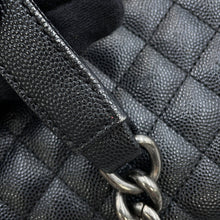 Load image into Gallery viewer, CHANEL Boy Chanel Matelasse ChainShoulder Bag BlackA67086 Caviar Leather Size 25