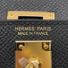 将图像加载到图库查看器中,HERMES Mini Kelly 2 Black Epsom