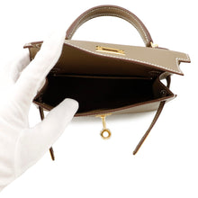 Load image into Gallery viewer, HERMES Mini Kelly 2 EtoupeH071302CC Epsom