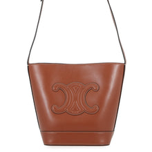 Load image into Gallery viewer, CELINE Cuill Triomphe bucket Tan113783DU3.04LU Calf Leather Size Small