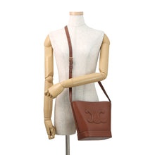 Load image into Gallery viewer, CELINE Cuill Triomphe bucket Tan113783DU3.04LU Calf Leather Size Small