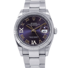 Load image into Gallery viewer, ROLEX Datejust 36 W36mm Stainless Steel Aubergine Dial126234