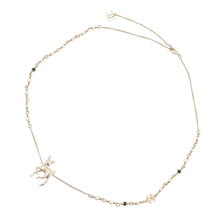 将图像加载到图库查看器中,CHANEL CC Logo Bambi Motif Long Necklace Metal Faux Pearl Rhinestone