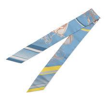Load image into Gallery viewer, HERMES Twilly Ex-Libris Bleu Moyan/Jaune Viff/Orange Silk100%