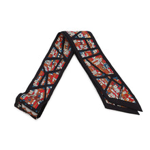 Load image into Gallery viewer, HERMES Twilly Rive Droite Rive Gauche Black/Brique/Blue Silk100%