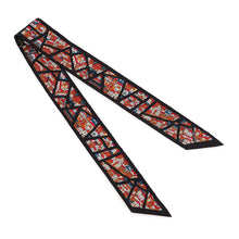 Load image into Gallery viewer, HERMES Twilly Rive Droite Rive Gauche Black/Brique/Blue Silk100%