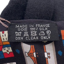 Load image into Gallery viewer, HERMES Twilly Rive Droite Rive Gauche Black/Brique/Blue Silk100%