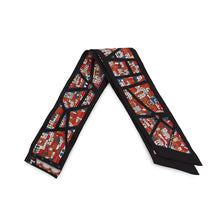 Load image into Gallery viewer, HERMES Twilly Rive Droite Rive Gauche Black/Brique/Blue Silk100%