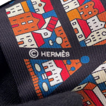 Load image into Gallery viewer, HERMES Twilly Rive Droite Rive Gauche Black/Brique/Blue Silk100%