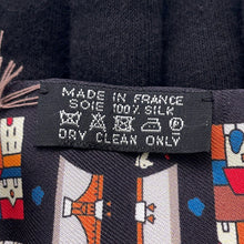 Load image into Gallery viewer, HERMES Twilly Rive Droite Rive Gauche Black/Brique/Blue Silk100%