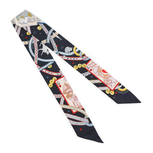 将图像加载到图库查看器中,HERMES Twilly Bijoux・Pique Queen of Hearts Dame de Coeur Black/Rouge/Orange Silk100% Bijoux