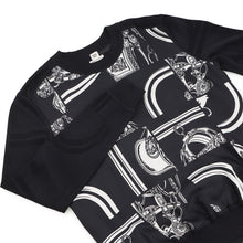 将图像加载到图库查看器中,HERMES Twillaine Top Size 40 Black/White Silk 87% Polyamide 10% Elastane 3%