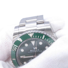 将图像加载到图库查看器中,ROLEX Submariner Date W40mm Stainless Steel Green Dial116610LV