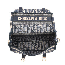 Load image into Gallery viewer, Dior Diorcamp Oblique Embroidery Shoulder Bag Navy/BeigeM1241ORIW_M928 Canvas Size Small