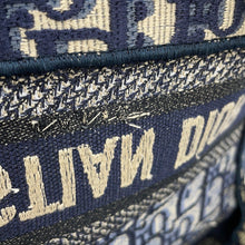 Load image into Gallery viewer, Dior Diorcamp Oblique Embroidery Shoulder Bag Navy/BeigeM1241ORIW_M928 Canvas Size Small