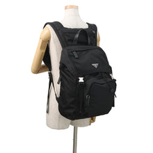 Load image into Gallery viewer, PRADA Re-Nylon Backpack Black Nylon Leather