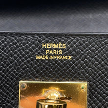 Load image into Gallery viewer, HERMES Kelly wallet long to go Black Epsom