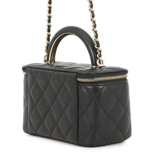 Load image into Gallery viewer, CHANEL Matelasse 2way vanity BlackAP2846 Lambskin