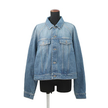 将图像加载到图库查看器中,LOEWE Anagram Trapeze Denim Jacket Size 40 Denim BlueS359Y50X95 Cotton100%