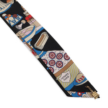 Load image into Gallery viewer, HERMES TwillyBag Charm - La Patisserie Francais 20th Anniversary Edition Black/Blanc/Blue Silk100%