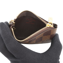 将图像加载到图库查看器中,LOUIS VUITTON Card Key Case Pochette Cles BrownN62658 Damier Ebene Canvas