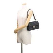 Load image into Gallery viewer, CHANEL Classic Matelasse Double Chain Shoulder Bag BlackA01113-Y01295-94305 Lambskin Size 23