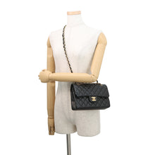 Load image into Gallery viewer, CHANEL Classic Matelasse Double Chain Shoulder Bag BlackA01113-Y01295-94305 Lambskin Size 23