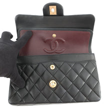 Load image into Gallery viewer, CHANEL Classic Matelasse Double Chain Shoulder Bag BlackA01113-Y01295-94305 Lambskin Size 23