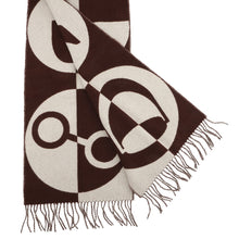 Load image into Gallery viewer, HERMES Scarf Casaque Bag Charm Brown/Beige Cashmere100%