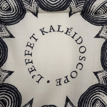 Load image into Gallery viewer, HERMES Giant Square "Kaleidoscope Effect" Size 140 Black/White Cashmere70% Silk30%