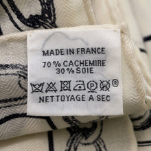 Load image into Gallery viewer, HERMES Giant Square "Kaleidoscope Effect" Size 140 Black/White Cashmere70% Silk30%
