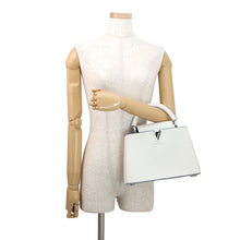 Load image into Gallery viewer, LOUIS VUITTON Capucines BB White/BlueM20828 Taurillon Leather