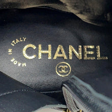Load image into Gallery viewer, CHANEL CC Logo Lace-Up Boots BlackG38086 Nylon Patent Leather Size 36C