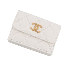 Load image into Gallery viewer, CHANEL Matelasse small wallet WhiteAP4564 Caviar Leather