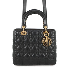 Load image into Gallery viewer, Dior Cannage Lady Dior 2WAY Handbag BlackCAL44550 Lambskin Size Medium