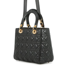 Load image into Gallery viewer, Dior Cannage Lady Dior 2WAY Handbag BlackCAL44550 Lambskin Size Medium