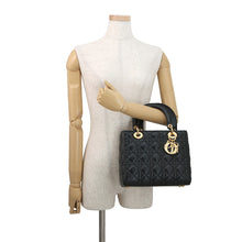 Load image into Gallery viewer, Dior Cannage Lady Dior 2WAY Handbag BlackCAL44550 Lambskin Size Medium