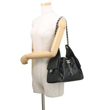 将图像加载到图库查看器中,CHANEL CHANEL25 ChainShoulder Bag BlackAS5293 Shiny Crumple Calf Leather Size Small