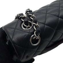 Load image into Gallery viewer, CHANEL Matelasse W Flap ChainShoulder Bag BlackA01112 Lambskin Size 25