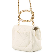 将图像加载到图库查看器中,CHANEL Mini Matelasse Handle WhiteAS3450 Calf Leather