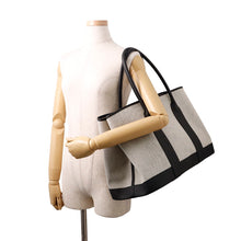 Load image into Gallery viewer, HERMES Neo Garden Voyage Ecru/Black Toile Offiche Negonda Leather Size 41